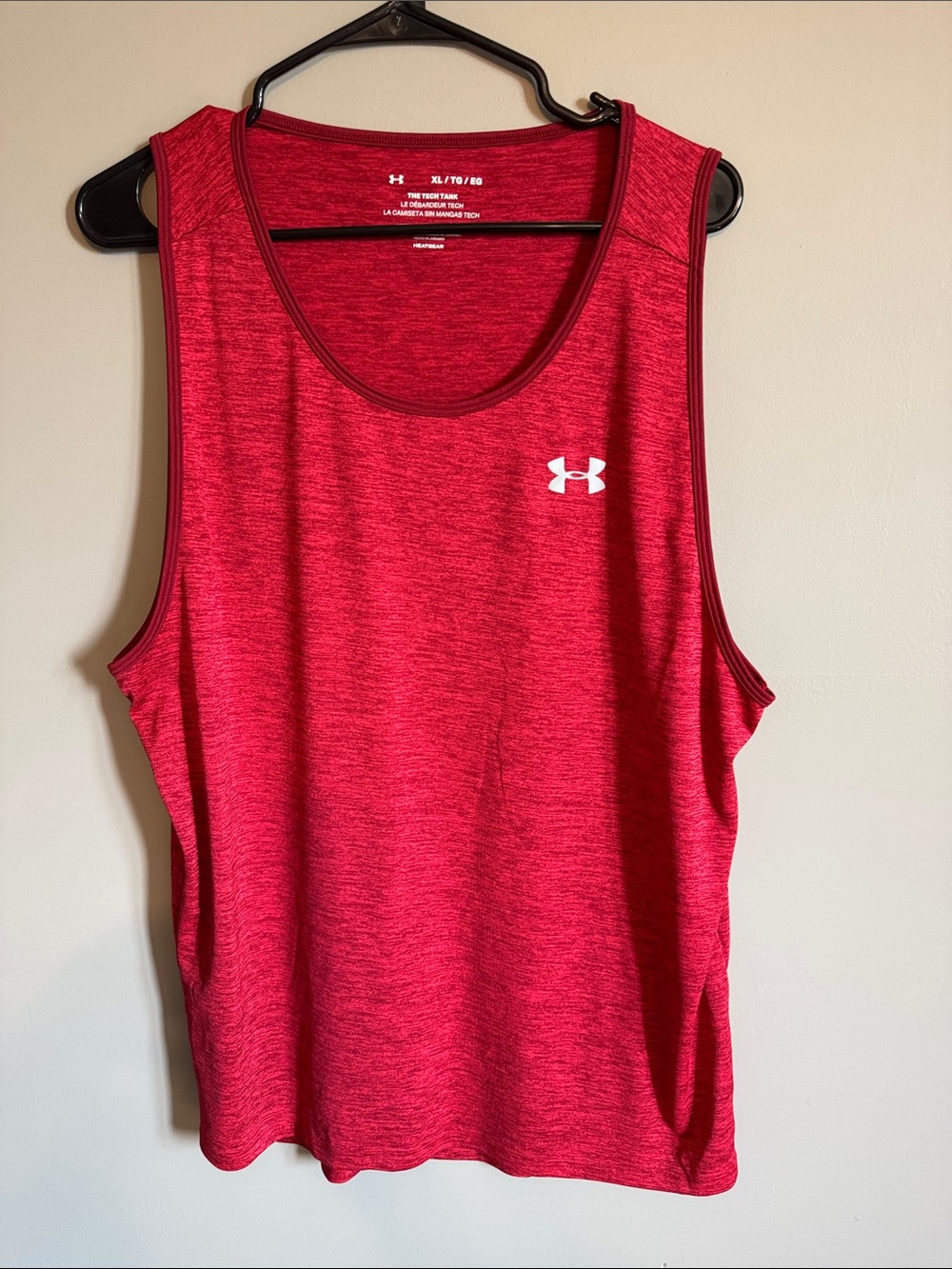 Under Armour Red Heather Athletic Tank Top